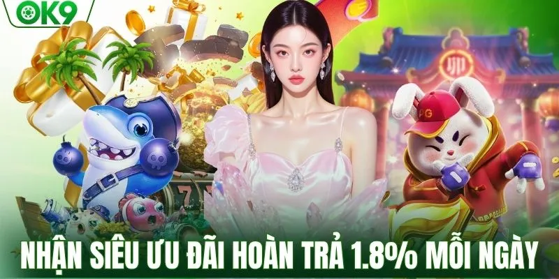 Nhận siêu ưu đãi hoàn trả 1.8% mỗi ngày